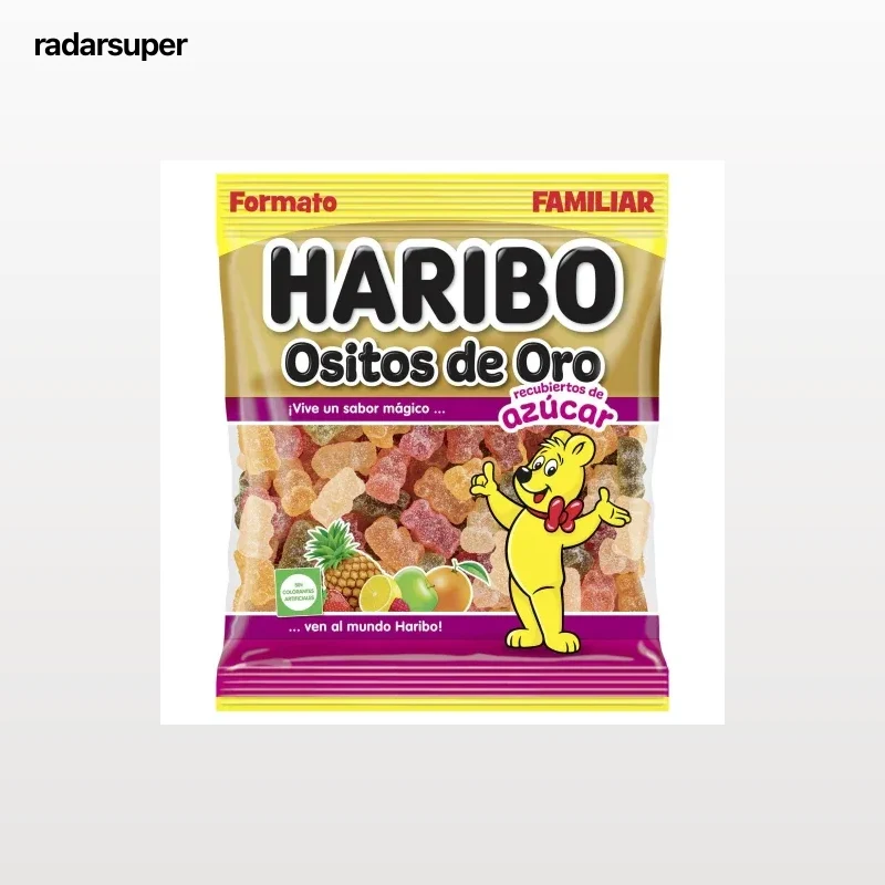 Caramelos de goma surtidos recubiertos de azúcar Ositos de Oro Haribo  200 g.