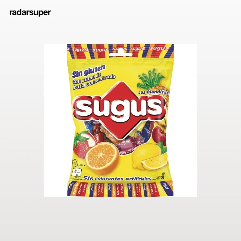 Caramelos masticables de frutas Sugus sin gluten 150 g.