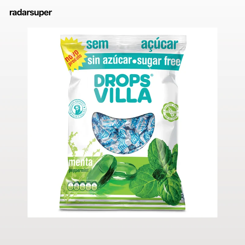 Caramelos de menta sin azúcar Drops villa 100 g