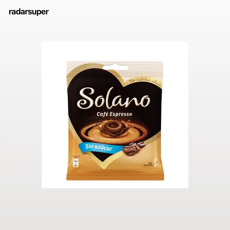 Caramelos sabor café espresso sin azúcar Solano sin gluten 99 g.