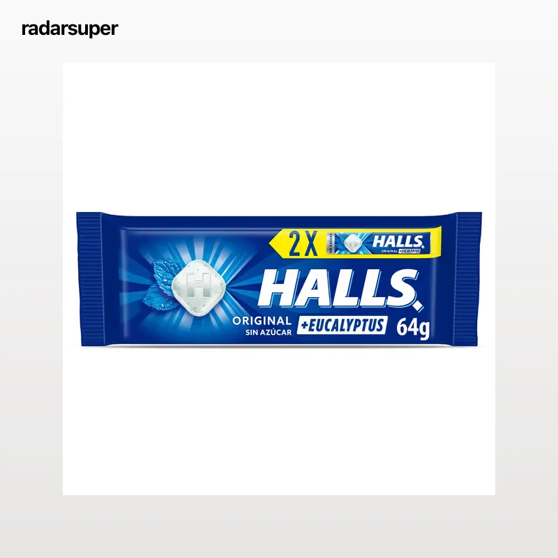 Caramelos sabor eucalipto Halls 2 x 32 g