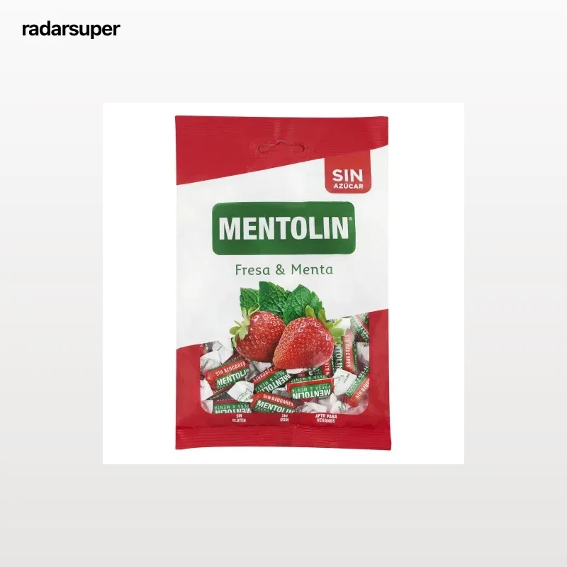 Caramelos sabor fresa y menta Mentolín sin gluten 100 g.
