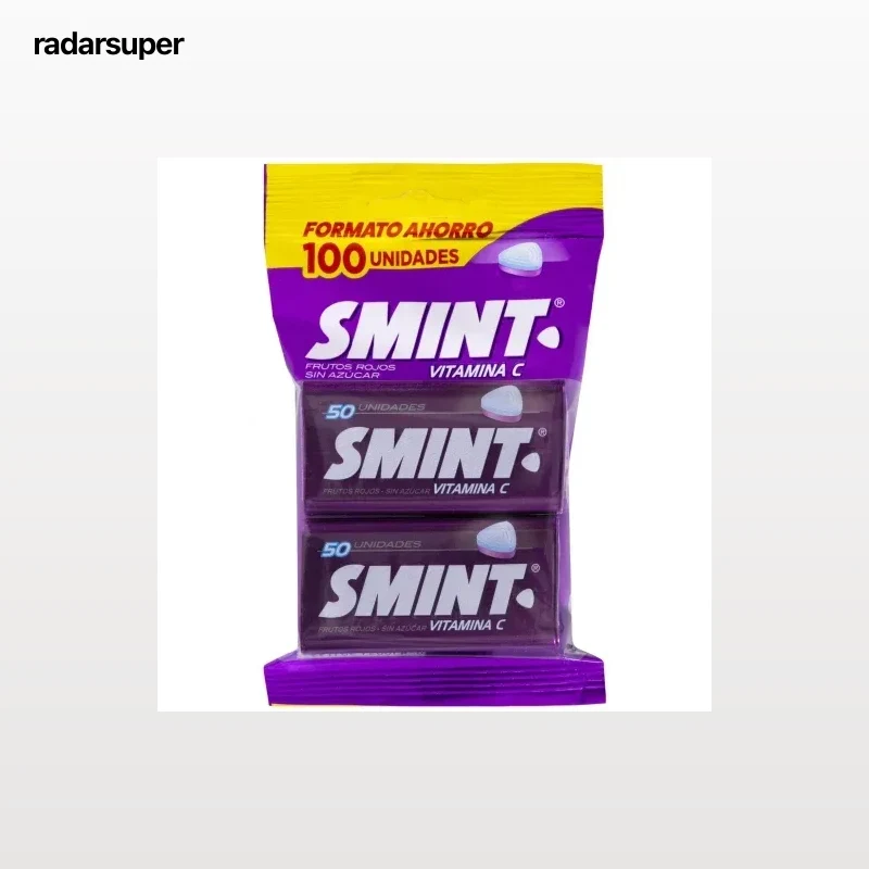 Caramelos sabor frutos rojos Smint pack 2 unidades de 35 g.