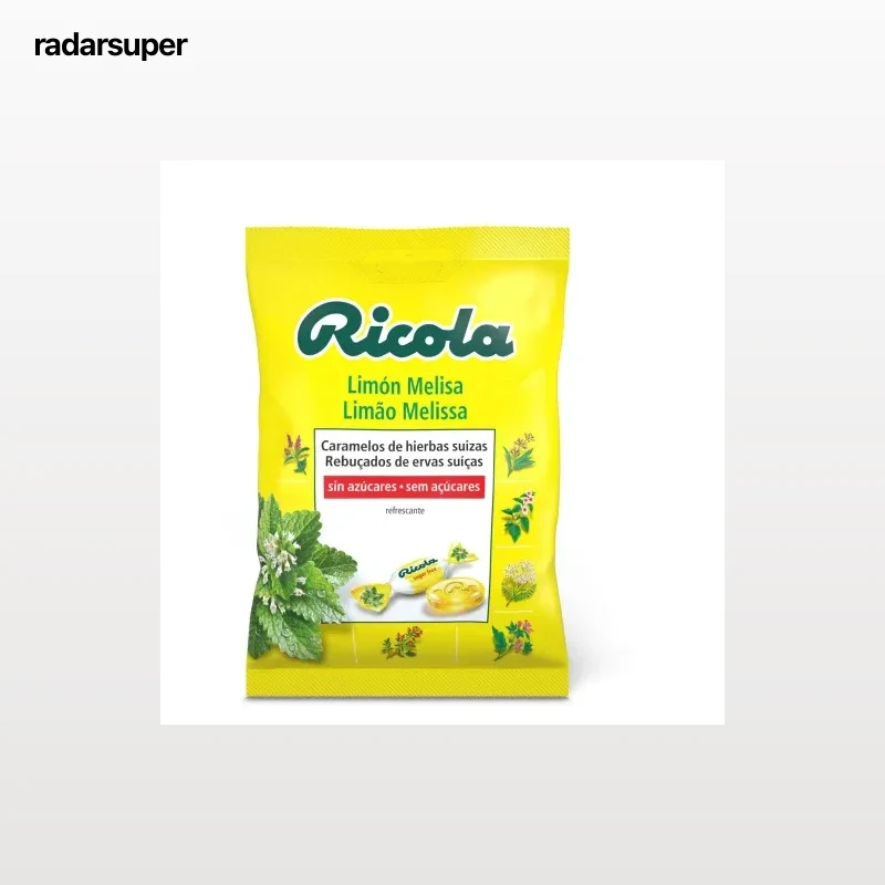 Caramelos sabor limón melisa sin azúcar Ricola 70 g.