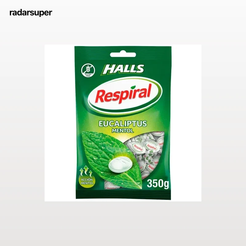 Caramelos sabor menta Respiral sin gluten 350 g.