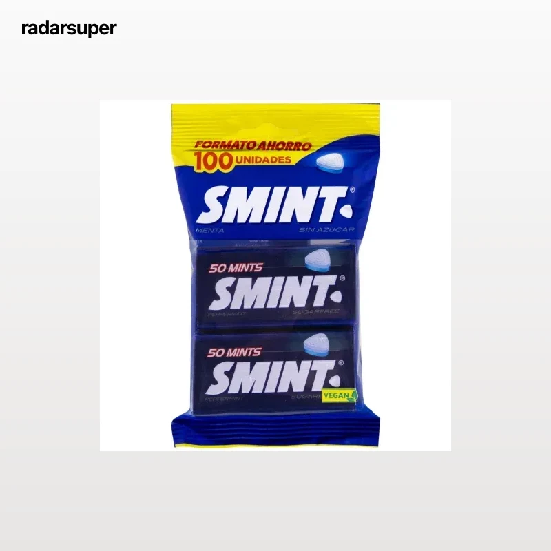 Caramelos sabor menta Smint pack de 2 paquetes de 50 ud.