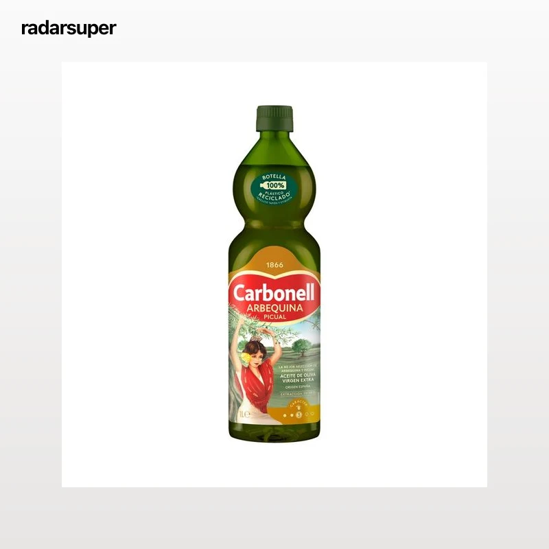 CARBONELL Aceite de oliva virgen extra Arbequina picual botella de 1 L.