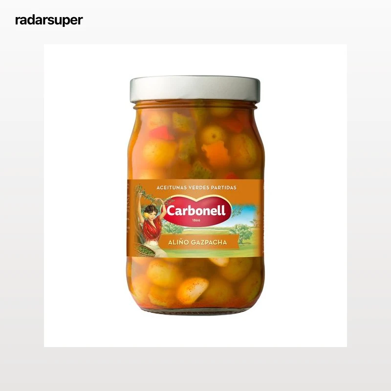 CARBONELL Aceitunas con aliño gazpacha 450 g.
