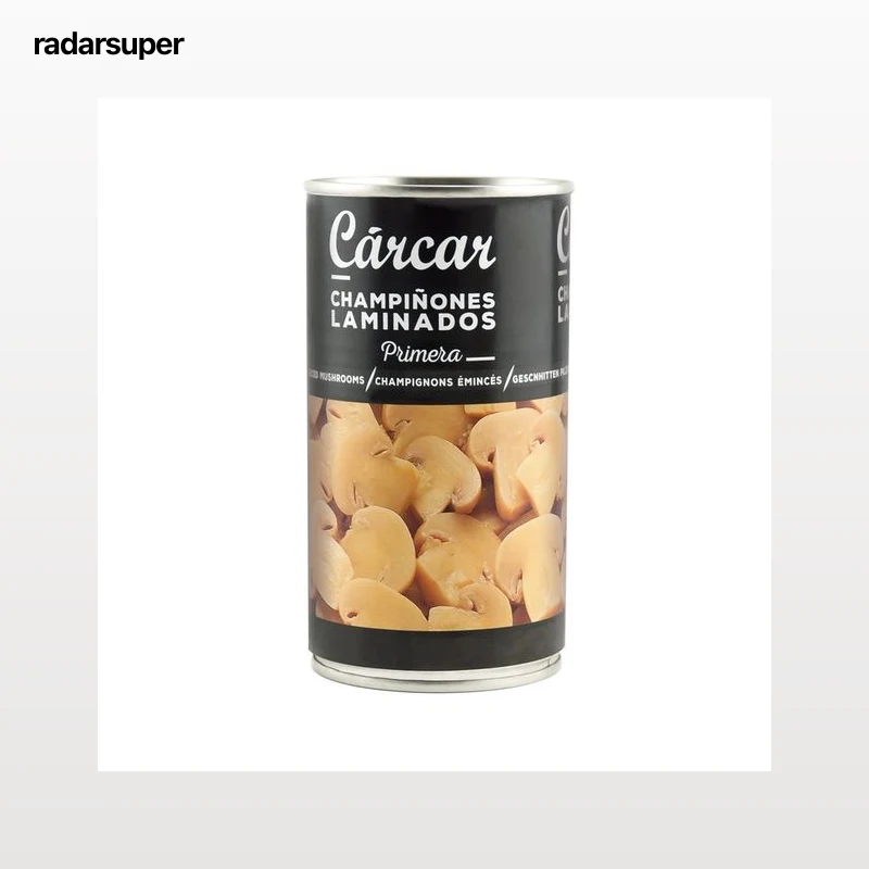 CARCAR Champiñones laminados lata de 185 g.