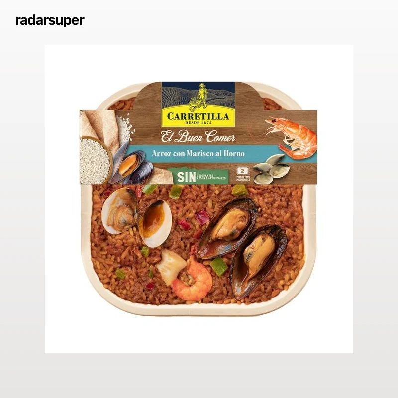 CARETILLA El Buen Comer Arroz con mariscos al horno 300 g.