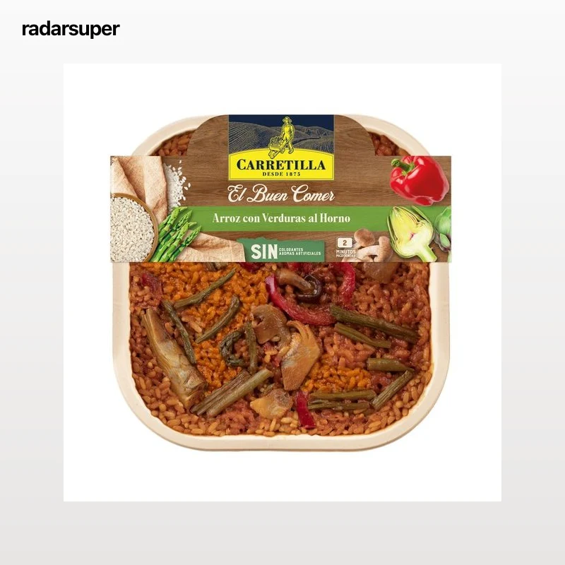 CARETILLA El Buen Comer Arroz con verduras al horno 300 g.