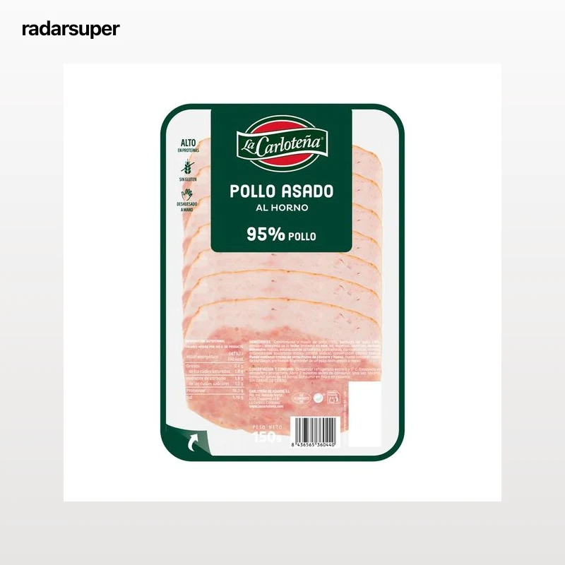 LA CARLOTEÑA Pollo asado al horno en lonchas 150 g.