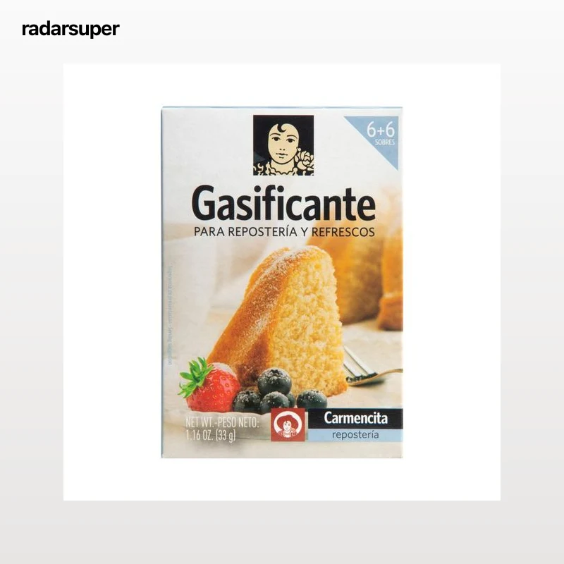 CARMENCITA Gasificante para repostería y refrescos 12 uds. 33 g.