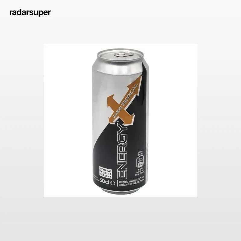 Carrefour Energy Bebida energética sabor tropical lata 50 cl.