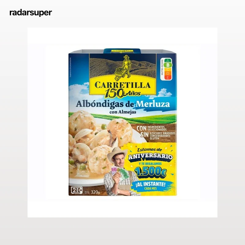 CARRETILLA Albóndigas de merluza con almejas 320 g