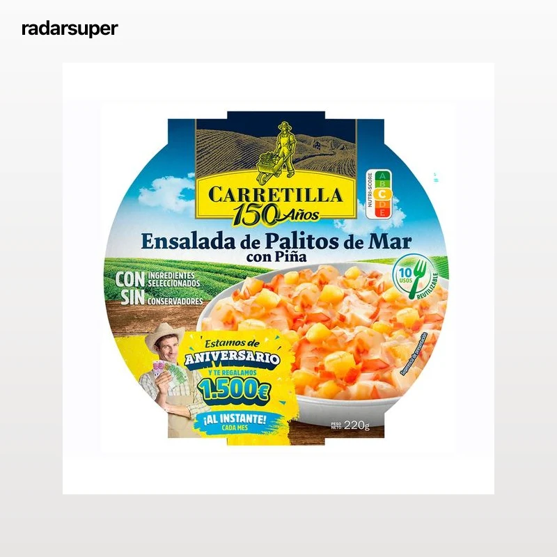 CARRETILLA Ensalada de cangrejo y piña 220 g.