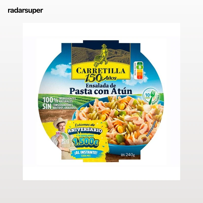 CARRETILLA Ensalada de pasta con atún 240 g.