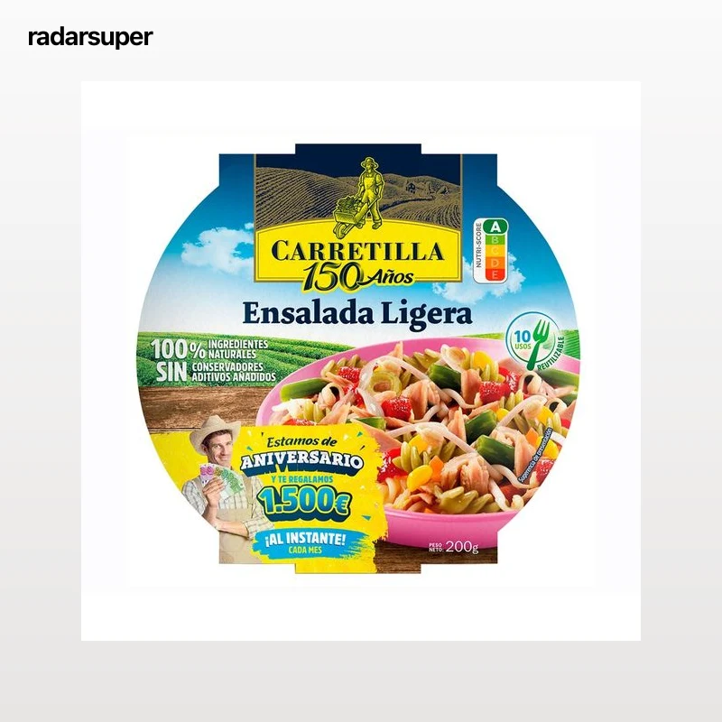 CARRETILLA Ensalada de pasta ligera con soja 200 g.