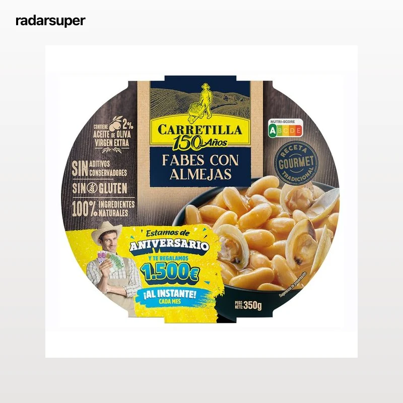 CARRETILLA Fabes con almejas gourmet 350 g.