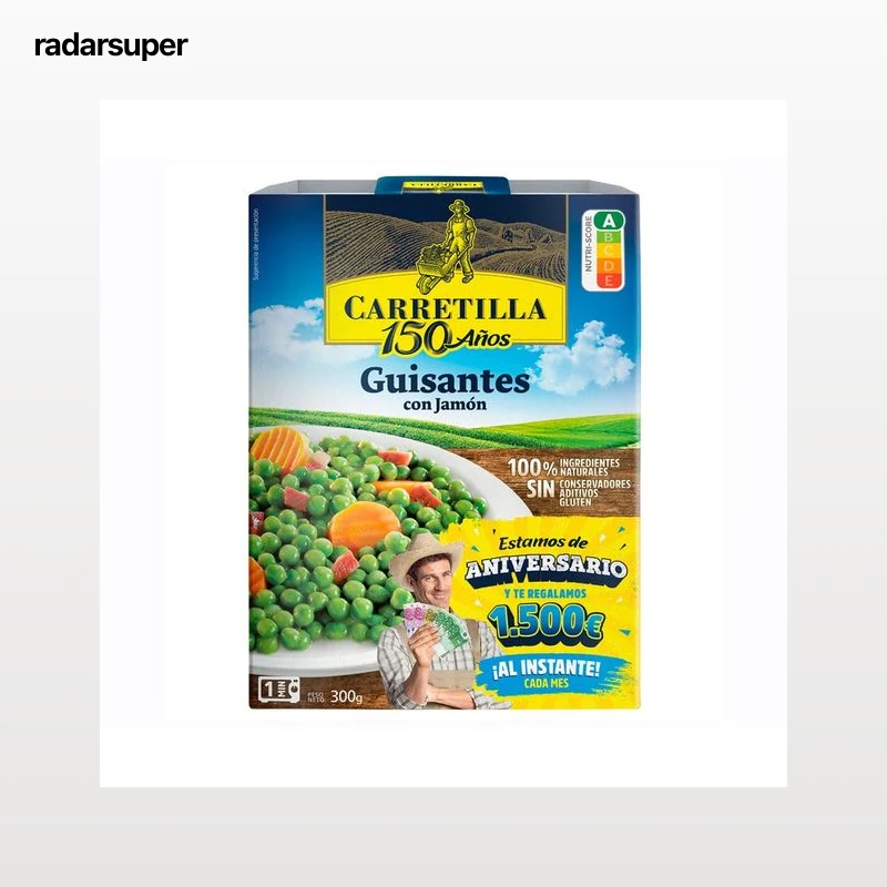 CARRETILLA Guisantes con jamón 300 g.