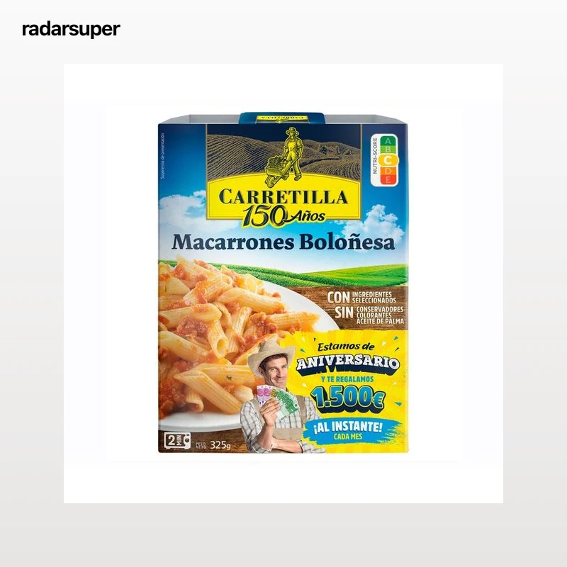 CARRETILLA Macarrones a la Boloñesa 325 g.