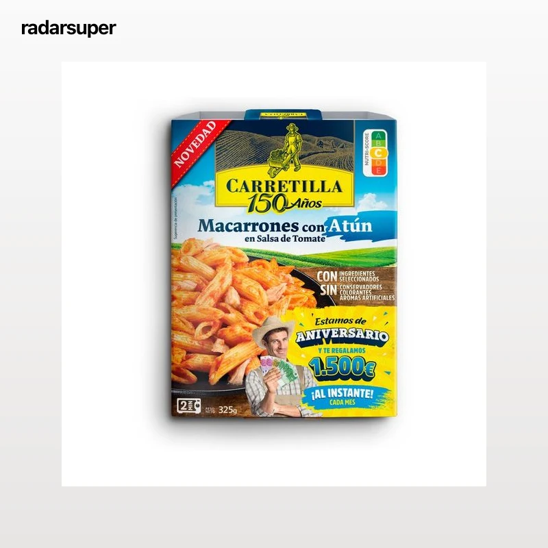 CARRETILLA Macarrones con atún en salsa de tomate 325g