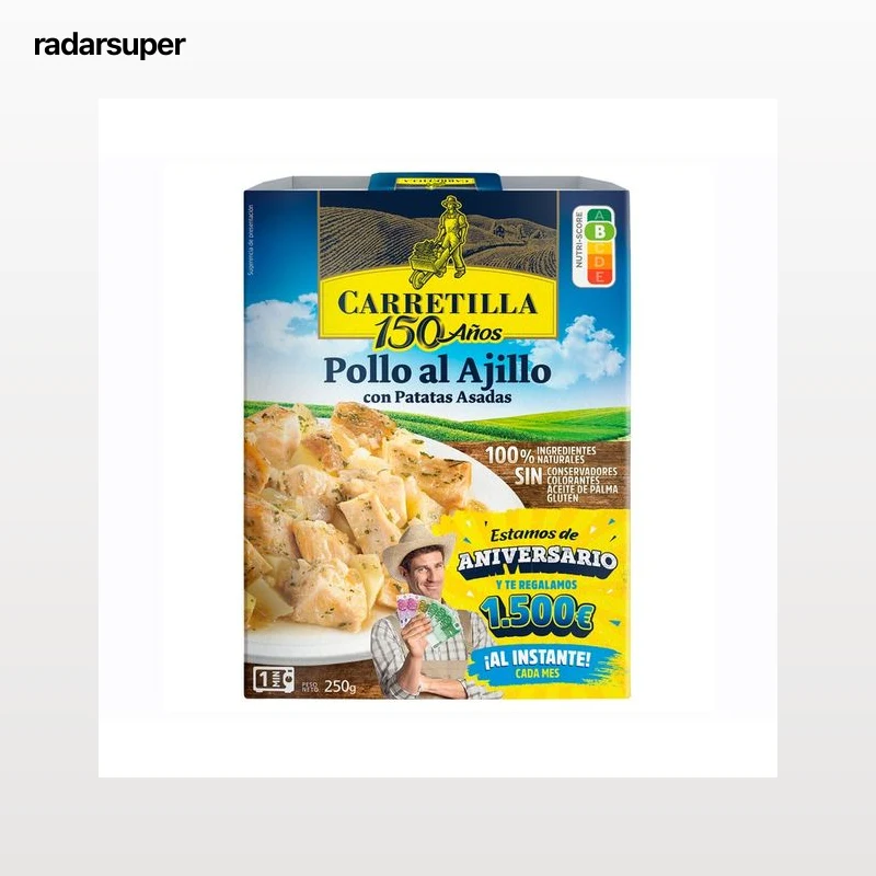 CARRETILLA Pollo al ajillo con patatas 250 g