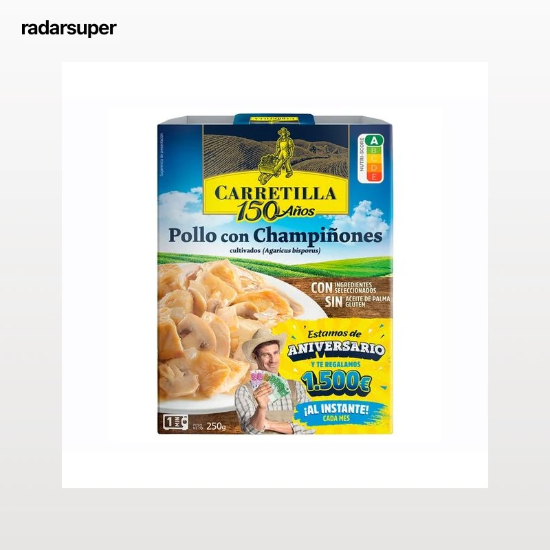 CARRETILLA Pollo con champiñones 250 g.