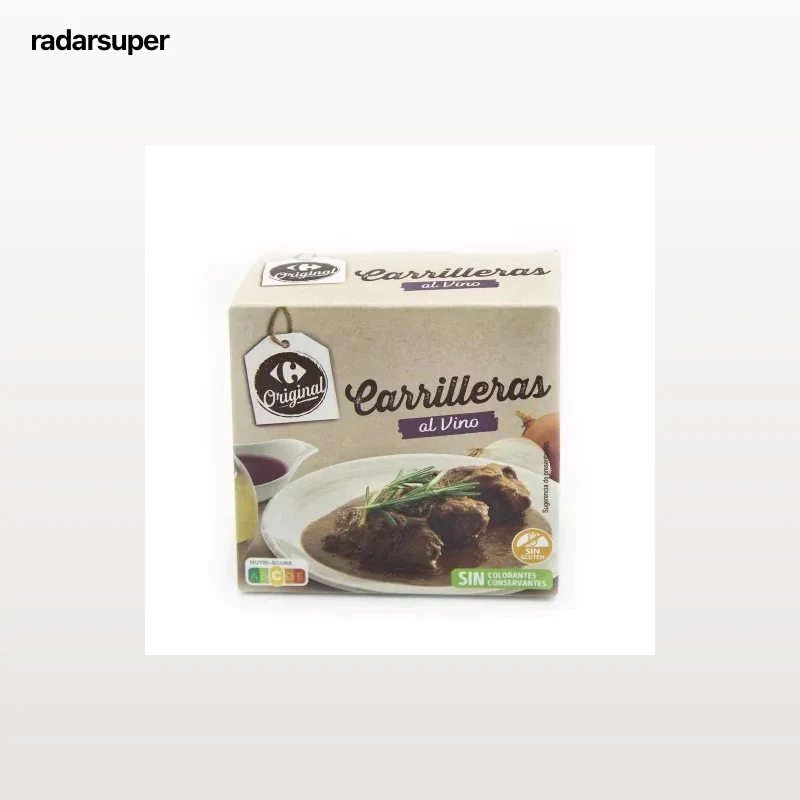 Carrilleras al vino Classic Carrefour sin gluten 380 g.