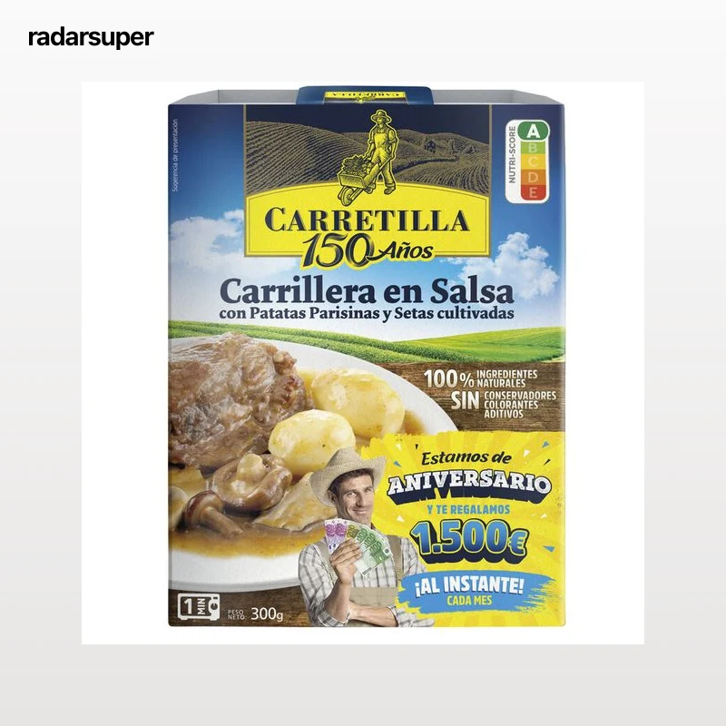Carrilleras salsa con patatas y setas Carretilla 300g
