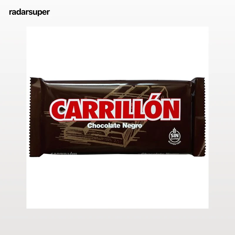 CARRILLÓN Chocolate negro elaborado sin gluten tableta de 100 g.