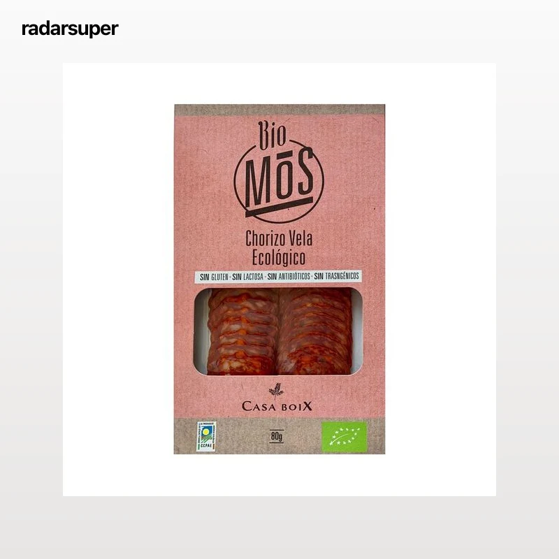 CASA BOIX Chorizo vela loncheado ecológico CASA BOIX 80 g.