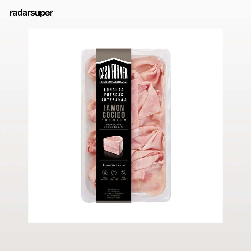 CASA FORNER Jamón cocido en lata, cotado en lonchas colocadas a mano CASA FORNER Premium