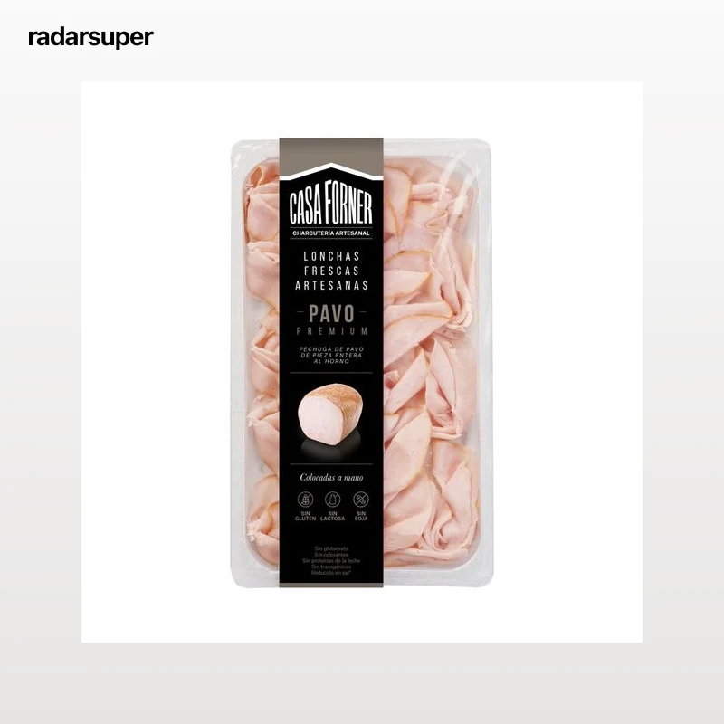CASA FORNER Pechuga de pavo al horno, cortada en lonchas y colocadas a mano CASA FORNER Premium