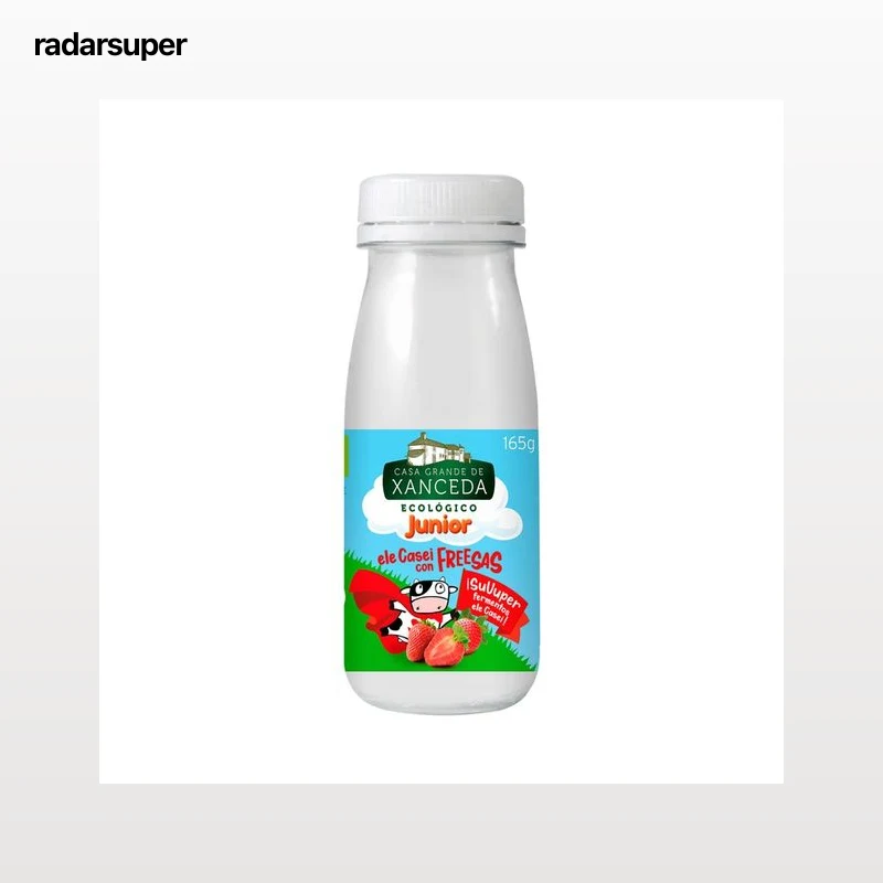 CASA GRANDE DE XANCEDA Leche fermentada ecológica con Lcasei y sabor a fresa 165 g.
