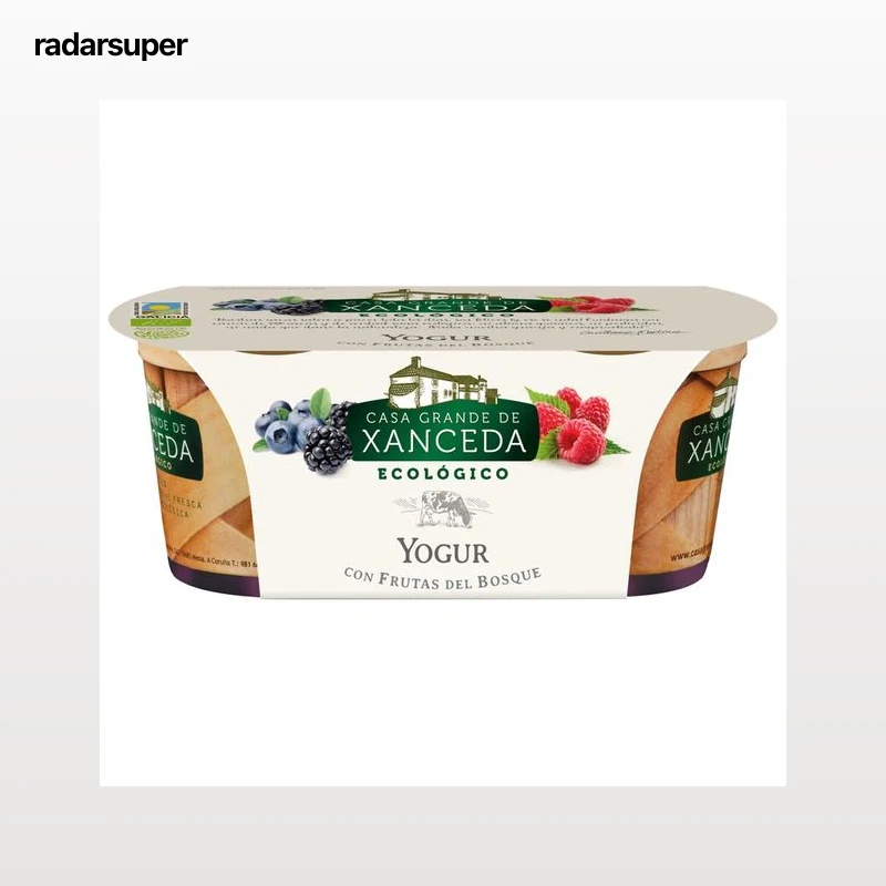 CASA GRANDE DE XANCEDA Yogur ecológico con frutos del bosque XANCEDA pack 2 uds x125 g