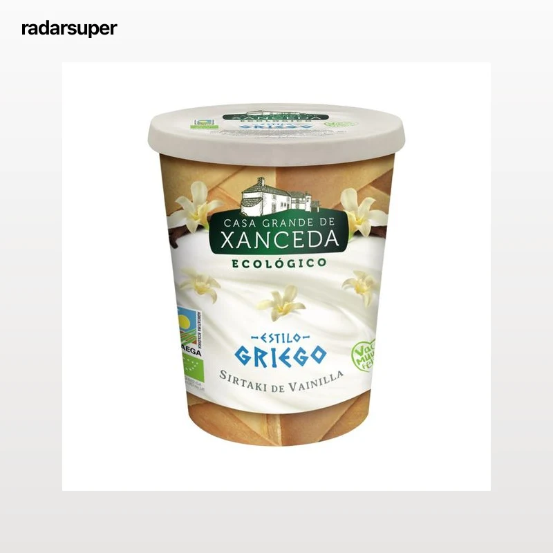 CASA GRANDE DE XANCEDA Yogur estilo Griego con vainilla de producción ecológica XANCEDA 400 g.