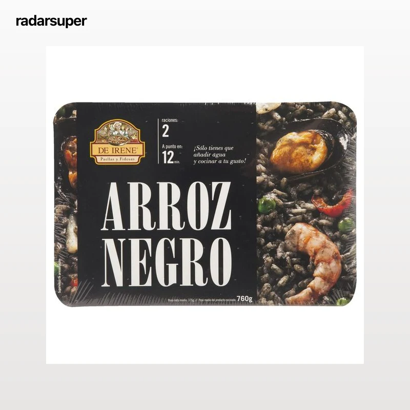 CASA IRENE Arroz negro preparado y ultracongelado 375 g.
