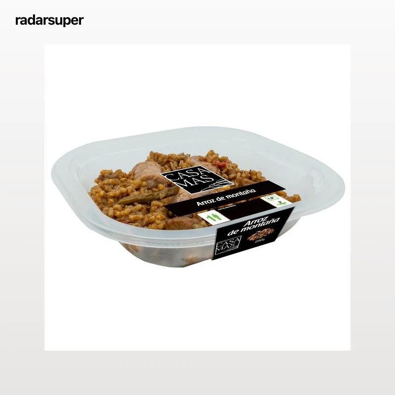 CASA MAS Arroz de montaña (arroz con butifarra y setas), listo para calentar y comer CASA MAS 280 g.