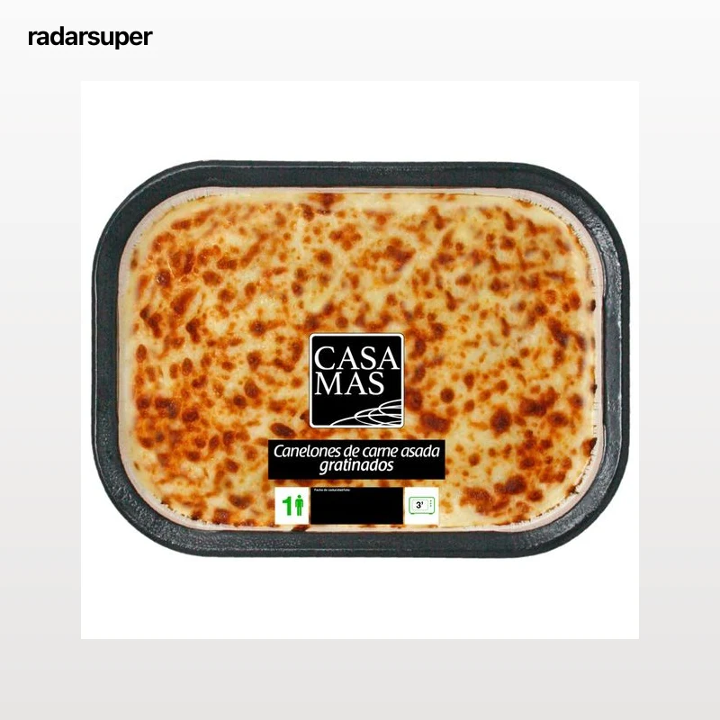 CASA MAS Canelones de carne asada gratinados 350 g.