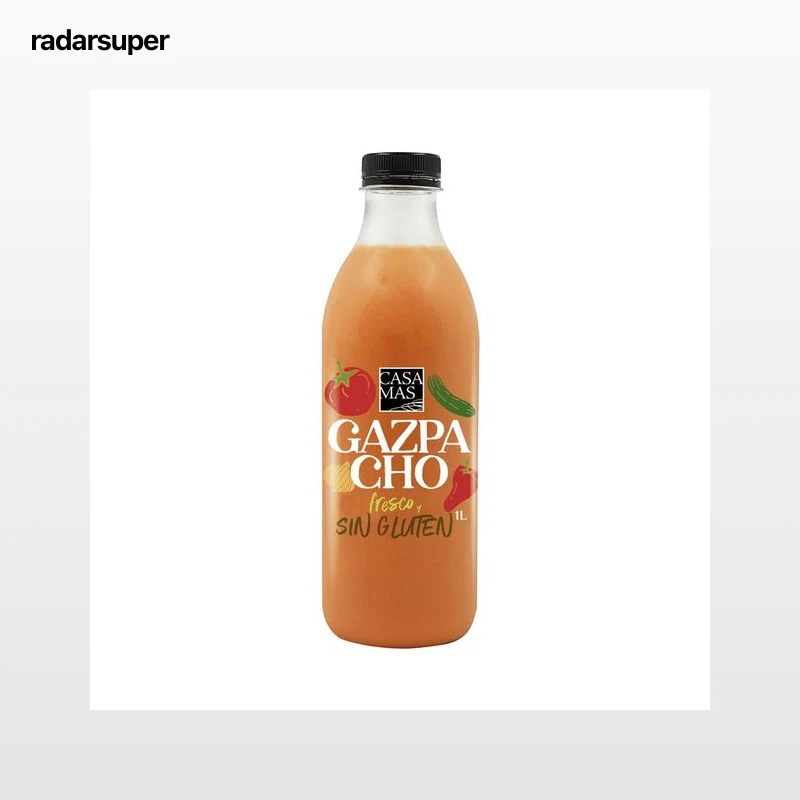 CASA MAS Gazpacho fresco, sin gluten y sin pasteurizar CASA MAS 1 l.