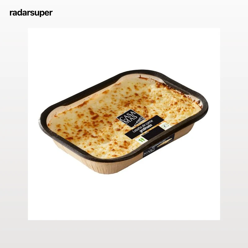 CASA MAS Lasaña gratinada de carne, lista para calentar y comer 395 g.