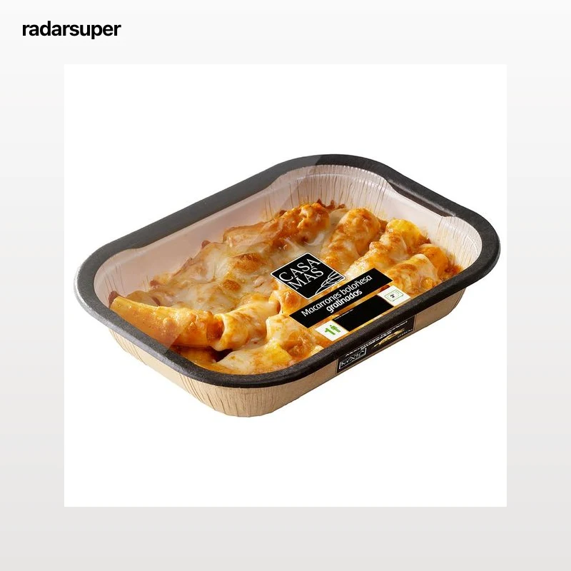 CASA MAS Macarrones boloñesa gratinados, listos para calentar y comer 290 g.