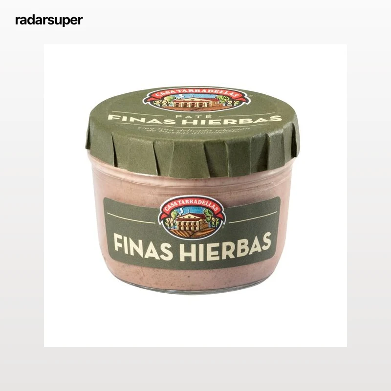 CASA TARRADELLAS Paté de hígado de cerdo a las finas hierbas frasco de 125 g.