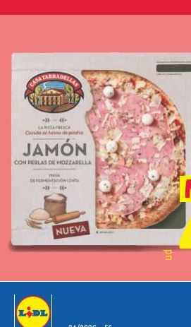 CASA TARRADELLAS Pizza jamón y queso