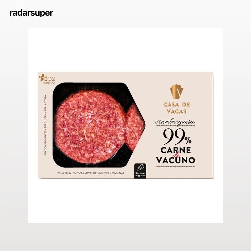 CASA DE VACAS Hamburguesa 99% carne de vacuno 2x150 gr.