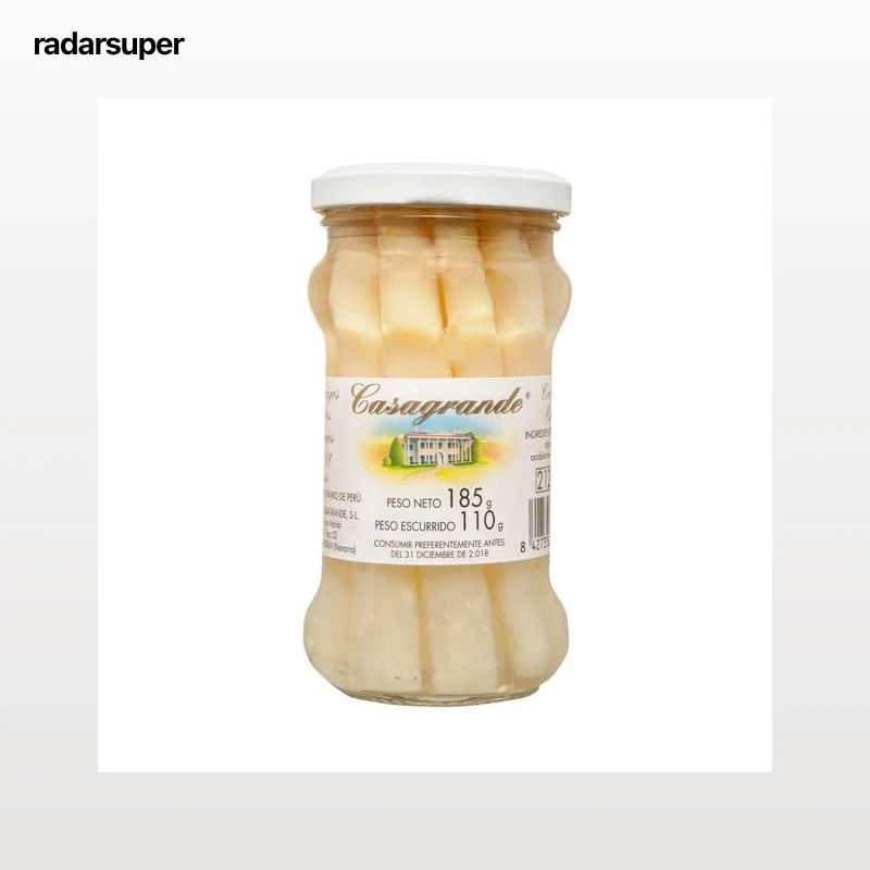 CASAGRANDE Espárragos blancos 10/18 piezas frasco de 110 g.