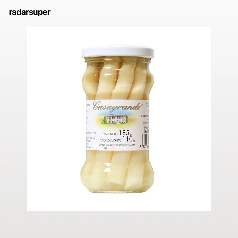 CASAGRANDE Espárragos blancos 6/9 piezas frasco de 110 g.