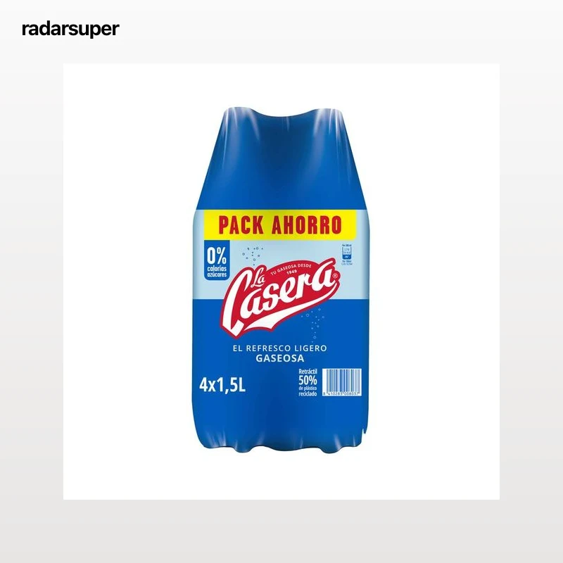 LA CASERA Gaseosa pack 4 uds. x 1,5 l.