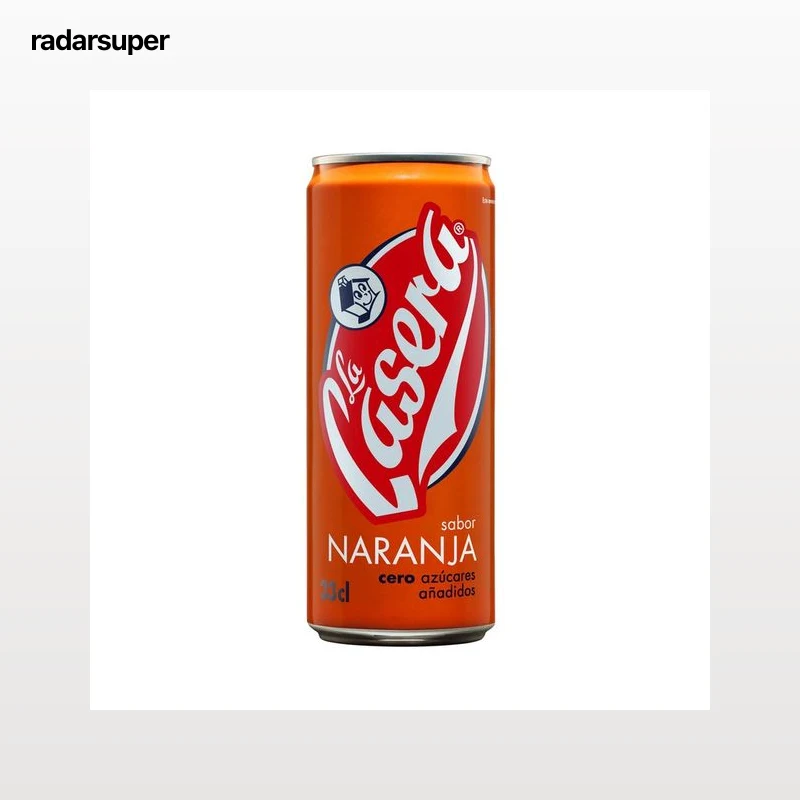 LA CASERA Refresco de naranja lata 33 Centilitros